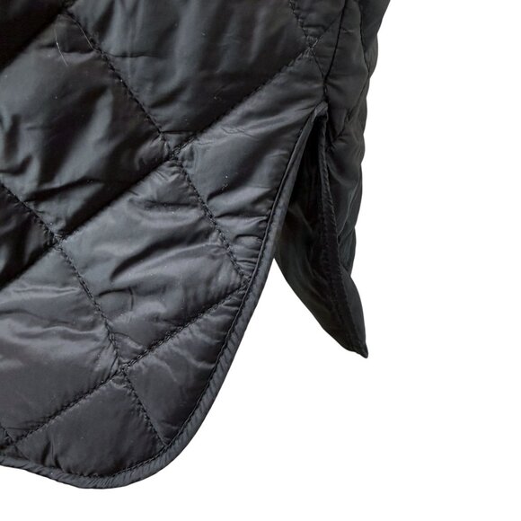 Time & Tru Quilted Coat Plus Size 1X Black Snap Front Lightweight Jacket Womens - Picture 6 of 9